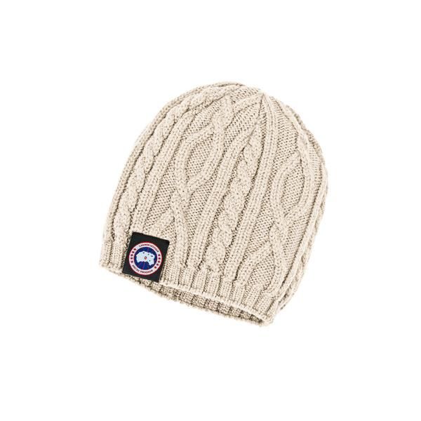 Canada Goose Ladies Merino Cable Beanie, Ivory